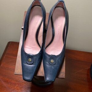 ANTONIO MELANI Dark Blue Leather Heels